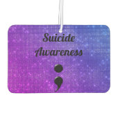 Zelfmoordbewustzijn Butterfly Semicolon Heart Luchtverfrisser (Achterkant)