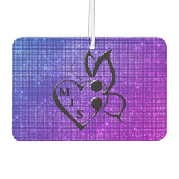 Zelfmoordbewustzijn Butterfly Semicolon Heart Luchtverfrisser