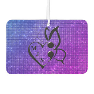 Zelfmoordbewustzijn Butterfly Semicolon Heart Luchtverfrisser