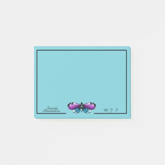 Zelfmoordbewustzijn Butterfly Semicolon Note Pad (Voorkant)