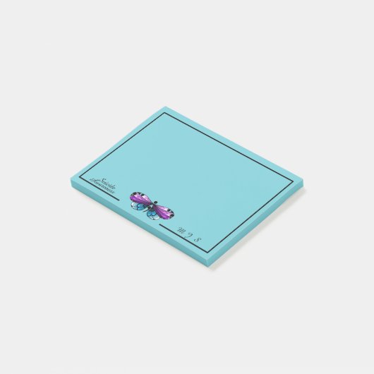 Zelfmoordbewustzijn Butterfly Semicolon Note Pad (Schuin)