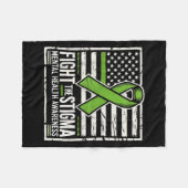 Zelfmoordbewustzijn Depressie Angst Geestelijke ge Fleece Deken (Voorkant (Horizontaal))