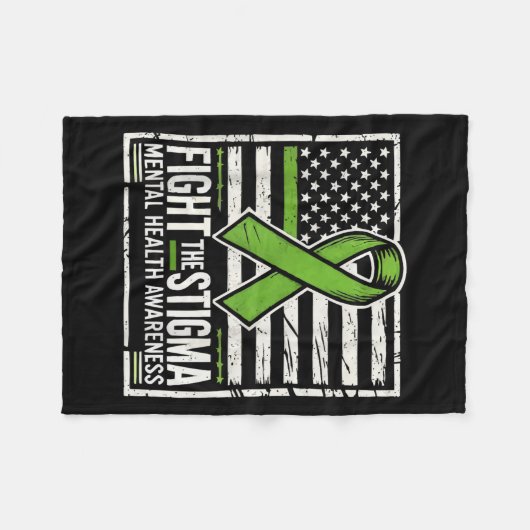 Zelfmoordbewustzijn Depressie Angst Geestelijke ge Fleece Deken (Voorkant (Horizontaal))