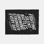 Zelfmoordbewustzijn Depressie Angst Geestelijke ge Fleece Deken (Voorkant (Horizontaal))