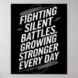 Zelfmoordbewustzijn Depressie Angst Geestelijke ge Poster
