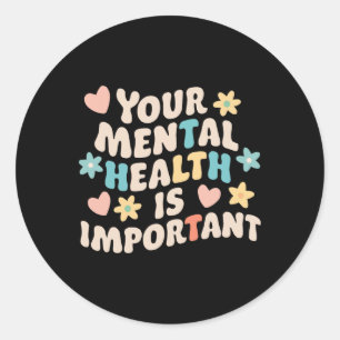 Zelfmoordbewustzijn Depressie Angst Geestelijke ge Ronde Sticker