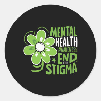 Zelfmoordbewustzijn Depressie Angst Geestelijke ge Ronde Sticker
