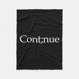 Zelfmoordbewustzijn Doorgaan Semi Colon Suicide Pr Fleece Deken