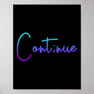 Zelfmoordbewustzijn Doorgaan Semi Colon Suicide Pr Poster