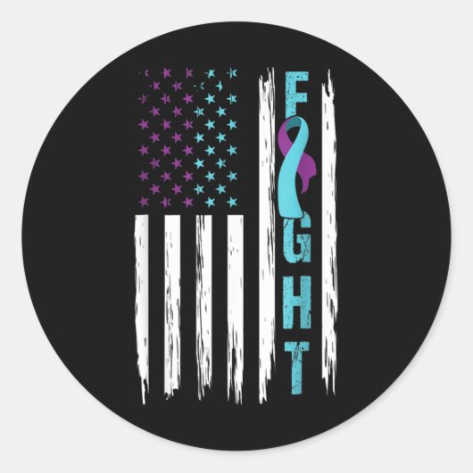 Zelfmoordbewustzijn en preventie van Amerikaanse v Ronde Sticker (Voorkant)