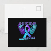 Zelfmoordbewustzijn en zelfmoordpreventie aankondigingskaart (Voorkant / Achterkant)