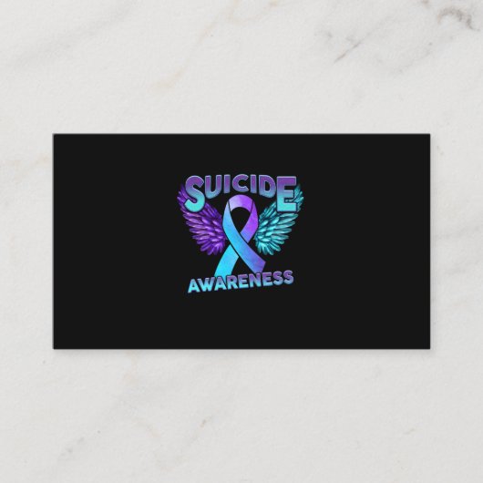 Zelfmoordbewustzijn en zelfmoordpreventie visitekaartje (Voorkant)