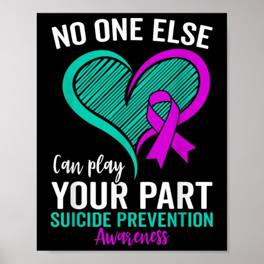 Zelfmoordbewustzijn geestelijke gezondheid zelfmoo poster (Voorkant)