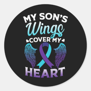 Zelfmoordbewustzijn Geheugen van Son Wings Hoesje  Ronde Sticker