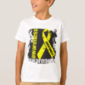 Zelfmoordbewustzijn Grunge Ribbon T-shirt (Voorkant)