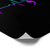 Zelfmoordbewustzijn Hartslag Happy Ribbon Support  Poster (Hoek)