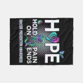 Zelfmoordbewustzijn hoop acroniem Hold On Pain End Fleece Deken (Voorkant (Horizontaal))