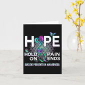 Zelfmoordbewustzijn hoop acroniem Hold On Pain End Kaart (Gele Bloem)
