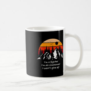 Zelfmoordbewustzijn Ik ben een vechter retro zonso Koffiemok