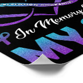 Zelfmoordbewustzijn Ik Draag Blauwgroen en Paars i Poster (Hoek)