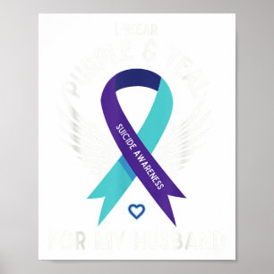 Zelfmoordbewustzijn Ik Draag Blauwgroen en Paarse Poster
