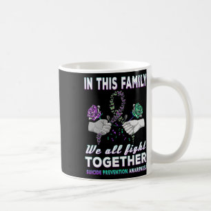Zelfmoordbewustzijn in deze familie vechten we all koffiemok