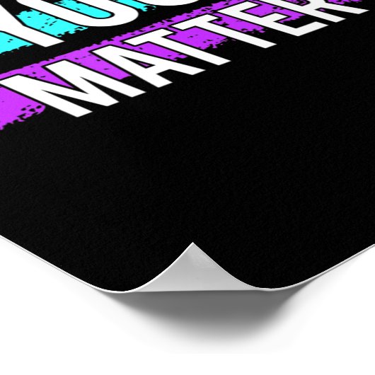 Zelfmoordbewustzijn Je maakt design-cadeau voor Me Poster (Hoek)