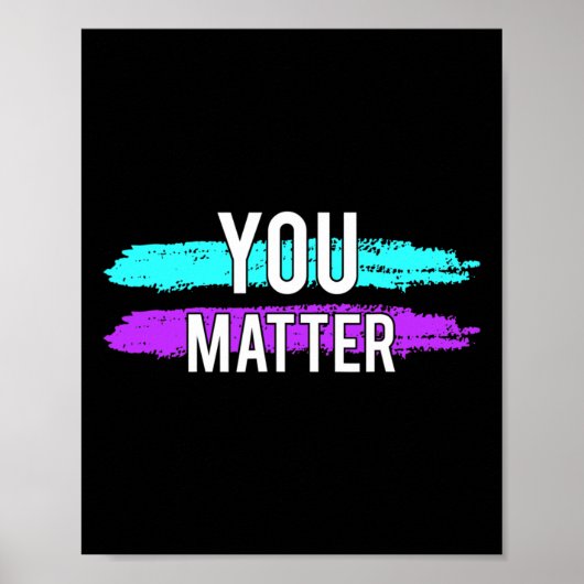 Zelfmoordbewustzijn Jouw Probleem Ontwerp Cadeau V Poster (Voorkant)