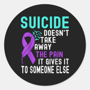 Zelfmoordbewustzijn Mental Health Suicide Preventi Ronde Sticker