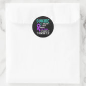 Zelfmoordbewustzijn Mental Health Suicide Preventi Ronde Sticker (Tas)