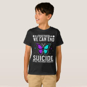 Zelfmoordbewustzijn Ondersteuning Zelfmoordprevent T-shirt (Voorkant volledig)