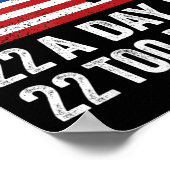 Zelfmoordbewustzijn op veteraan 22 dagen PTSD Vete Poster (Hoek)