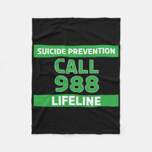 Zelfmoordbewustzijn - Preventieve levenslijn 988 Fleece Deken
