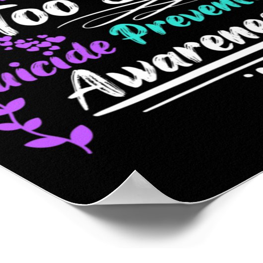 Zelfmoordbewustzijn Ribbon Geen verhaal zou moeten Poster (Hoek)