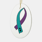 Zelfmoordbewustzijn Ribbon Keramisch Ornament (Links)