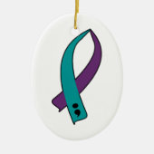 Zelfmoordbewustzijn Ribbon Keramisch Ornament (Voorkant)