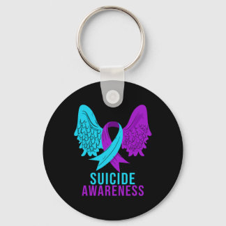Zelfmoordbewustzijn Ribbon Mental Health Depressie Sleutelhanger