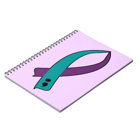 Zelfmoordbewustzijn Ribbon Notitieboek (Linkerzijde)