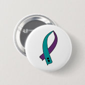 Zelfmoordbewustzijn Ribbon Ronde Button 5,7 Cm (Voorkant /achterkant)