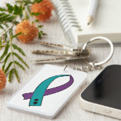 Zelfmoordbewustzijn Ribbon Sleutelhanger (Voorkant Rechts)