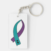 Zelfmoordbewustzijn Ribbon Sleutelhanger (achterkant)