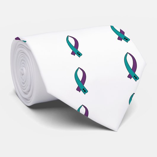 Zelfmoordbewustzijn Ribbon Stropdas (Opgerold)