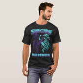 Zelfmoordbewustzijn Ribbon Wings Zelfmoordpreventi T-shirt (Voorkant volledig)