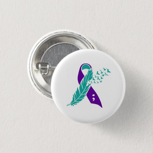 Zelfmoordbewustzijn Ronde Button 3,2 Cm (Voorkant /achterkant)