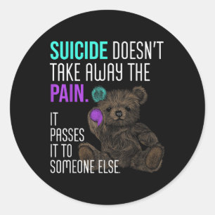 Zelfmoordbewustzijn Semicolon Positief voor geeste Ronde Sticker