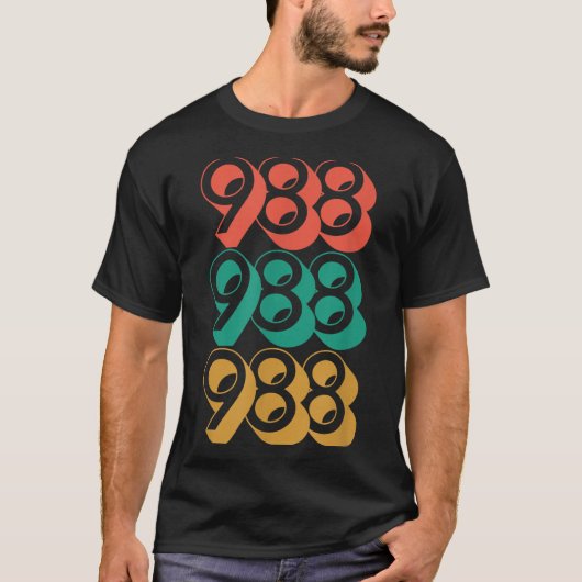 Zelfmoordbewustzijn - Shirt 988 - Zelfmoordprevent (Voorkant)