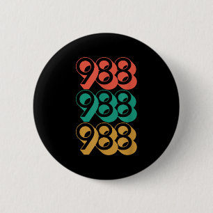 Zelfmoordbewustzijn - Shirt 988 - Zelfmoordprevent Ronde Button 5,7 Cm