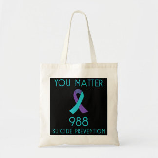 Zelfmoordbewustzijn - Shirt 988 - Zelfmoordprevent Tote Bag