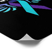 Zelfmoordbewustzijn Shirt Wings en Ribbon Suicide Poster (Hoek)