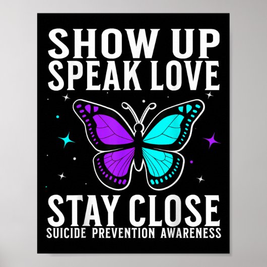 Zelfmoordbewustzijn Steun Zelfmoordpreventie Bewus Poster (Voorkant)